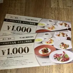 オークラホテル丸亀 食事券 2000円分