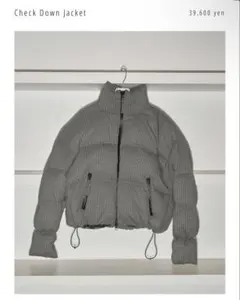 新品タグあり　Check Down Jacket トゥデイフル