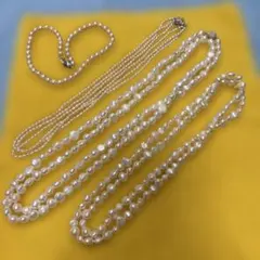 サンゴ　パール　琥珀ネックレスなど11点まとめSILVER刻印あり サンゴ パール 琥珀ネックレスなど11点まとめSILVER刻印あり - メルカリ