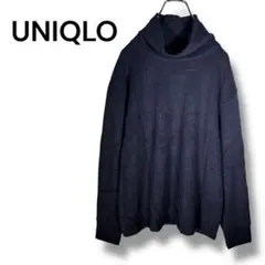 ユニクロ　タートルネック　ニット　M グレー　長袖　レディース