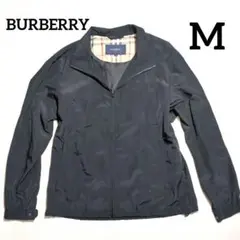 BURBERRY　ナイロンジャケット　ブルゾン　ブラック　ノバチェック　薄手　M