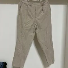 GU ベージュ スラックス ゴムウエスト