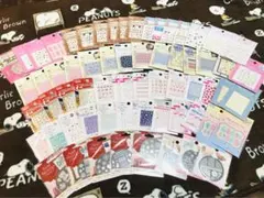 ネイルシール&プレート＊66枚おまとめセット