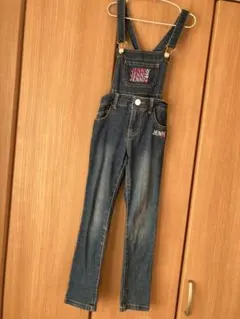 美品　JENNI デニムオーバーオール刺繍付き