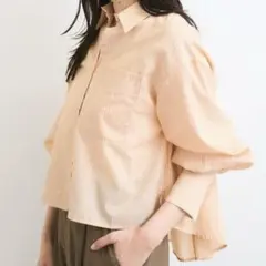 【美品】VIS ボリュームスリーブショート丈シアーシャツのサムネイル