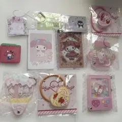 マイメロ★カスタムアクリルチャーム★ストラップ★シール★カード★ヘアゴム★巾着★