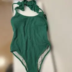 【3/25商品削除予定】グリーン ワンピース水着　Sサイズ
