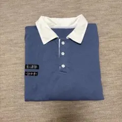SHEIN カジュアル オーバー 青 ポロシャツ シンプル