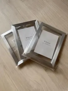 Classy メタルフォトフレーム 3個セット　シルバー