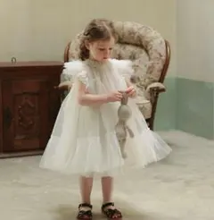 hima様　お呼ばれドレス　結婚式　ホワイト　90