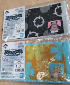 ワンピース　くま ＆ サンジ　エッグヘッド　ハンドタオル