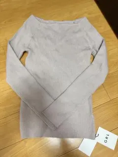 薄ピンク 長袖ニット Lサイズ GRL 新品未使用 レア