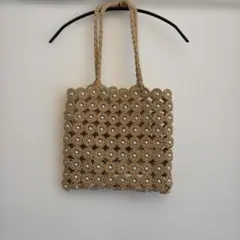 ZARA パール トートバッグ 巾着付き