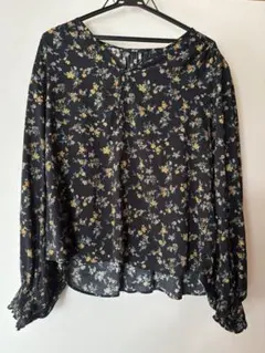 UNIQLO 花柄 長袖ブラウス XL