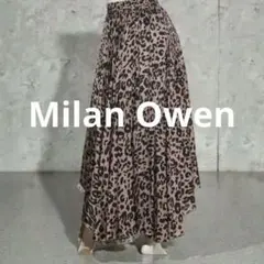 美品　Mila Owen ロングスカート レオパード　アシメトリー　ウエストゴム