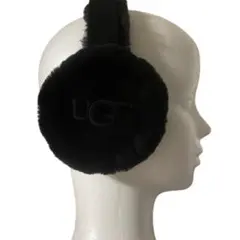 タイムセール中　UGG ブラックファー　耳あて　イヤーマフ　正規品