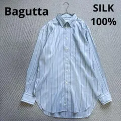 Bagutta バグッタ シルク100% 長袖 シャツ ストライプ L相当のサムネイル