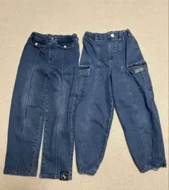 JENNI あったかボトムス　パンツ　2枚セット140-145㎝　裏起毛