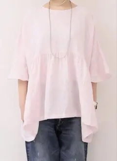 JOURNAL STANDARD LUXE 60リネン ギャザープル　ピンクのサムネイル