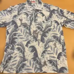 greenclubs メンズ 襟付きシャツ アロハ風