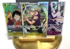 ワンピース SR ３枚セット ルフィ　ゾロ　エネル　神の島の冒険　エッグヘッド