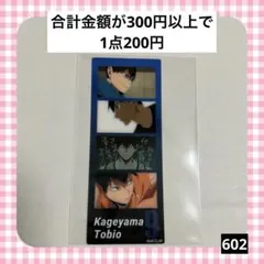 602　ハイキュー フォトグレイステッカー 縦 影山飛雄