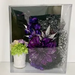 髪飾り　ヘアーアクセサリー　紫/花　M70320-4