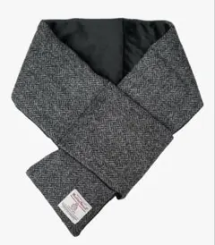Harris Tweed ヘリンボンショートマフラー 中綿入り