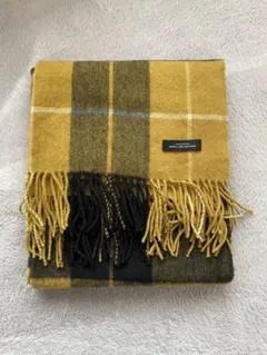 GREEN LABEL RELAXING チェック柄ストール　イエロー