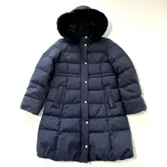 美品✨ポンポネットジュニア　ウォッシャブルロングダウンコート　ネイビー　L