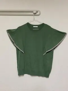 し*ん様 夏物大特価！グリーンの半袖ニット