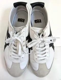 【Onitsuka Tiger】 ホワイト/ブラック スニーカー　25.5cm