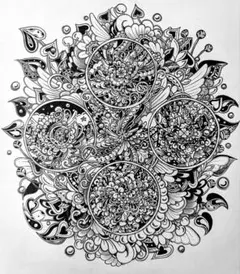 ボールペン画 原画3枚セット ゼンタングル ボールペン画 原画3枚セット ゼンタングル - メルカリ
