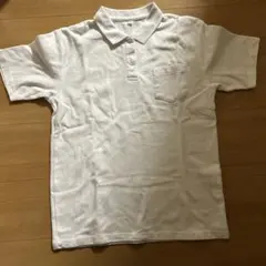 ホワイト ポロシャツ ポケット付き