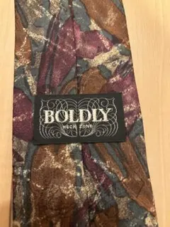 BOLDLY 抽象模様 ネクタイ　古着　日本製