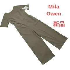 値下げ ミラオーウェン MilaOwen オールインワン　バックオープン カーキのサムネイル
