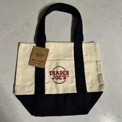 タグ付き　トレーダージョーズ　キャンパスミニトートバッグ　ネイビーのサムネイル