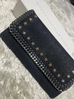 Stella McCartney スタッズ 長財布　黒　ラメ　直筆サイン入りのサムネイル