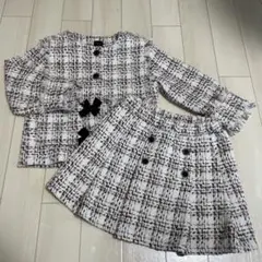レトロ ツイード スカート & ジャケット 上下セット