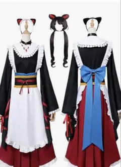 【12/18まで値下げ中】戌亥とこ コスプレ衣装一式　ウィッグ　髪飾り付き