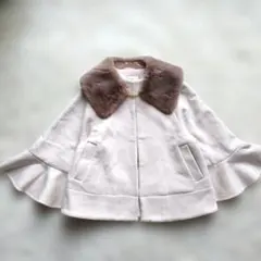 美品✨ハーリップトゥ Fur Tippet Coat 2way アイボリー S