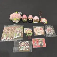 鬼滅の刃 甘露寺蜜璃 グッズ まとめ売り ぬいぐるみ 缶バッジ キーホルダー