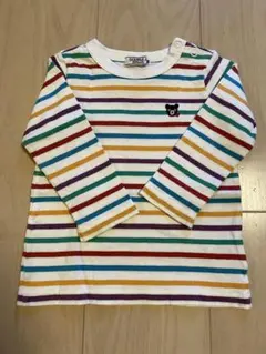 DOUBLE.B 長袖Tシャツ マルチボーダー 80のサムネイル