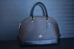 [美品] COACH コーチ トートバッグ シグネチャー シエラ サッチェル