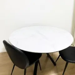 大理石 ダイニングテーブル 椅子2セット セラミック 東京インテリア