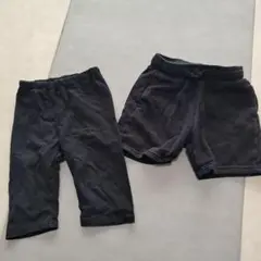 子ども　ボトムス 2点セット 黒　スパッツ　110 120　H&M　無印良品