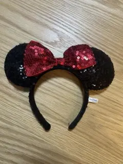 ミニーマウス風スパンコールカチューシャ