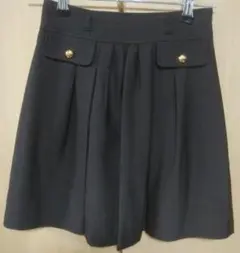 Apuweiser-riche　茶　 フレアスカート 膝丈 ポケットデザイン