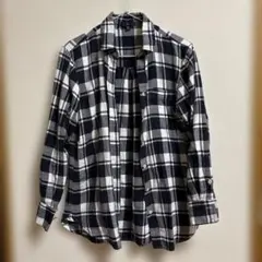 Gap チェック柄 長袖シャツ XS ブラック・ホワイト