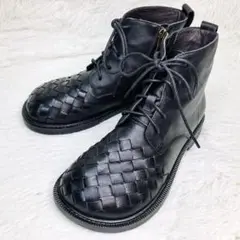 【新品未使用】23cm ヒナグリーンレーベル　サイドジップ　イントレチャート　黒